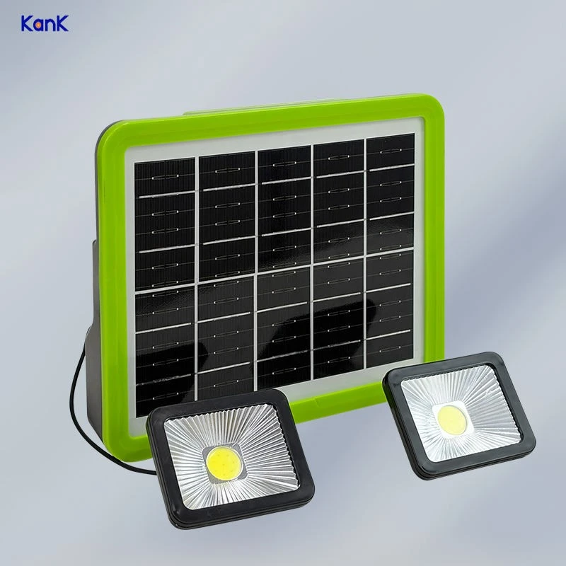 6W Portable Solar Lighting System 4800mAh Solar Generator Kit With 2 External 4W Mini Square Lights For Camping Home Emergency suppliers