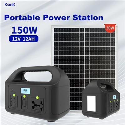 Outdoor Energy Storage Power Supply Lead Acid Battery 150W Portable Power Station With Solar Panels